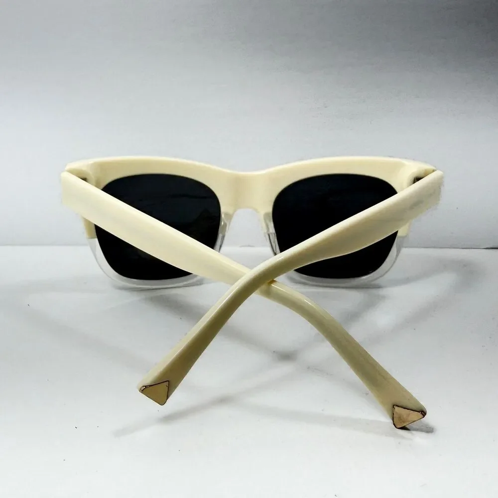 KENDALL + KYLIE Cassie Women's Cream Clear Frames Grey Lens Sunglasses